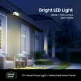 thumbnail image 2 of Home Zone Security Solar Flood Lights - Motion Detection + 3500K LED, Black, 2 of 7