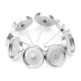 thumbnail image 6 of 60 pcs  Ear Studs Stainless Steel Simple Ear Studs Earring for Woman (Silver Disc Outer Diameter 12mm, Needle 11mm Long, 10mm Inside Diameter), 6 of 6