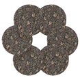 thumbnail image 7 of Yayeee 6 PCS Drink Coasters with Holder Set Woven Absorbent Round Tabletop Hot Pad, Floral Dragon Pattern, 7 of 7