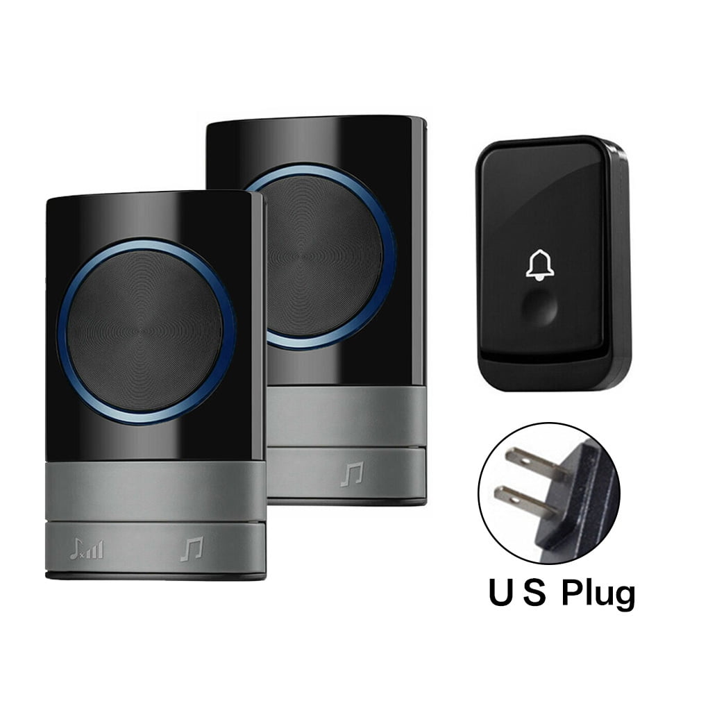 Wireless Door Chime with LED Flash Waterproof Doorbell Adjustable