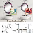thumbnail image 4 of DESIGN ART Designart "Pink Grey Pink White Shells Seashore Collage" Animals Modern Wall Mirror 20in.x30in., 4 of 4