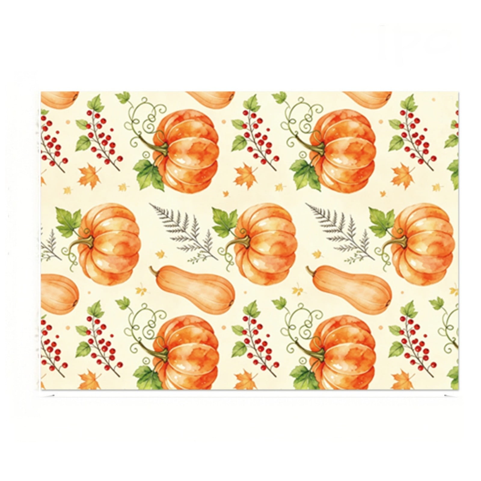 Fall Pumpkin Wrapping Paper Sheet Harvest Themed Decorative Wrapping Paper for Thanksgiving Birthday Party Gift Packaging