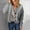 121#Gray, variant on Women's Knit Cardigan Coat Solid Color Sweater Coat Open Front Button Long Sleeve Knitted Loose Cardigans Autumn and Winter Outwear Trendy Clothes