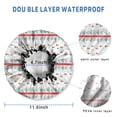 thumbnail image 3 of Shower Caps,Christmas Tree and Bird Pattern Waterproof Shower Cap for Women 4 Pieces,Double Reusable Hair Cover for Shower PEVA Elastic Stretch Hem, 3 of 7