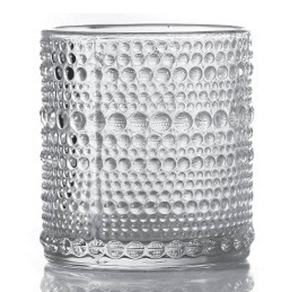 Transparent glass water cup, embossed retro glass cup, used for beer, cocktails, soda water, beveragestype:style1;