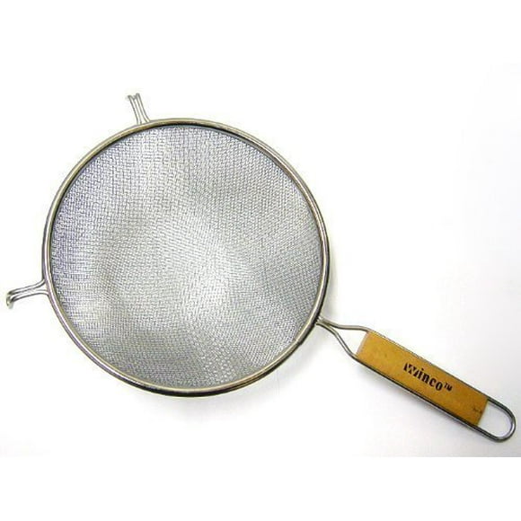 Winco MS3A-8D Strainer with Double Fine Mesh, 8-Inch Diameter, Set of 3