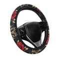 thumbnail image 6 of Uorisanigo Rose Car Steering Wheel Protector Red Steering Wheel Cover for Women Warm Car Steering Wheel Cover for Winter Flannel Car Accessories for SUV Vehicle Sedan Gift for Wife, 6 of 8
