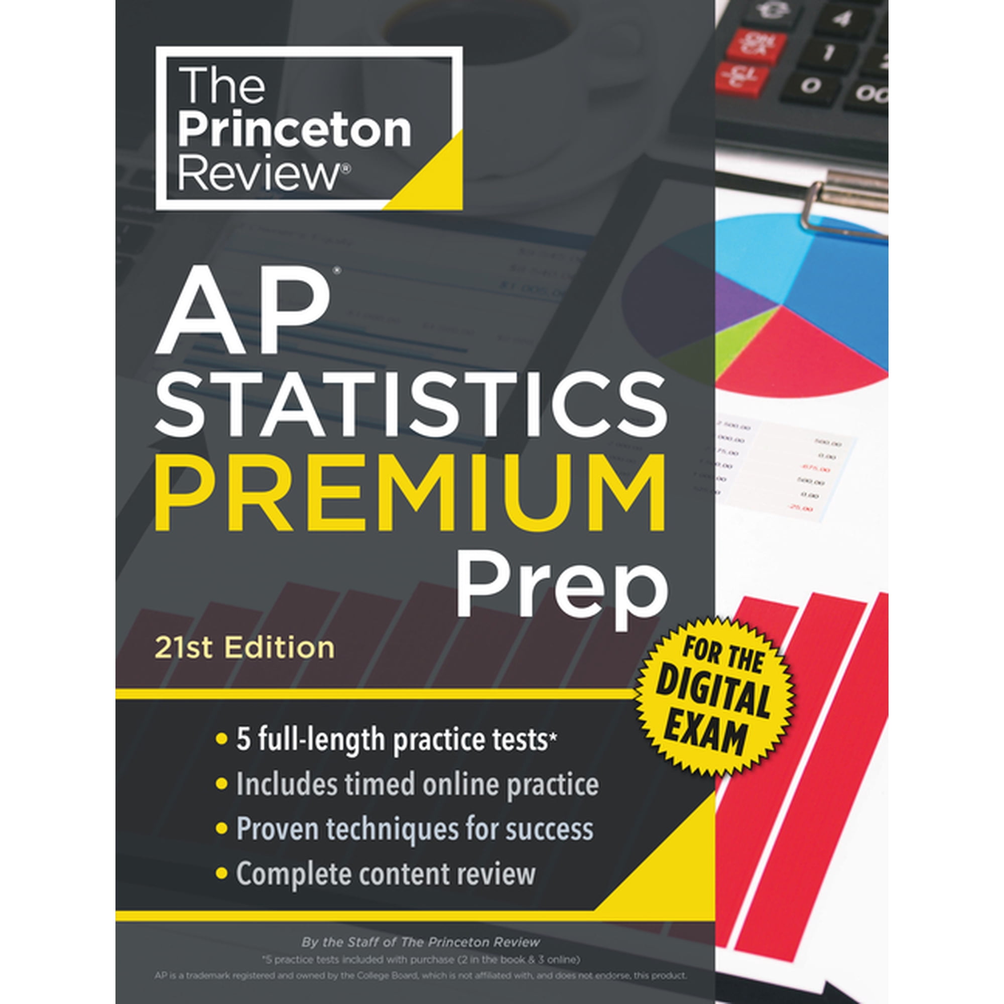 College Test Preparation Princeton Review AP Statistics Premium Prep, 21st Edition: 5 Practice Tests + Digital Practice Online + Content Review, (Paperback)