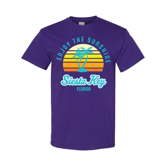 Inktastic Summer Enjoy the Sunshine Siesta Key Florida in Blue T-Shirt