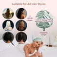 thumbnail image 5 of HBlife Adjustable Double Layer Silk Satin Sleeping Hair Bonnet, Sage Green, Large, 5 of 6