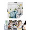 thumbnail image 4 of Thanksgiving Cloth Napkins Set of 6 Reusable Dinner Napkins, Fall Blue White Pumpkin Leaf Wooden Grain Cocktail Napkin Washable Table Napkins for Wedding/Holiday Party/Baby Shower 20"x20", 4 of 7