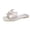 Silver, variant on VerPetridure White Sandals Women Womens Summer Fashion Flat Slippers Square-toe Bowknot Casual Comfortable Slippers