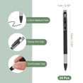 thumbnail image 2 of Uxcell Gel Pen Medium Point 0.5mm, 24 Pack Smooth Black Gel Ink Rollerball Pen for Home Office Writing Note Taking Journaling Business, Style 8, 2 of 6