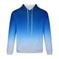 thumbnail image 4 of Momasggi Gradient Hoodies for Men Big and Tall Long Sleeve Drawstring Hooded Sweatshirts Loose Casual Fall Winter Going Out Pullover Tops with Pockets Blue M, 4 of 5