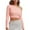 Pink, variant on Fartey Cropped Sweater for Women One Shoulder Pullover Tops Fall Asymmetrical Neck Crop Sweater Slim Fit Solid Color Cable Knit Sweaters