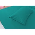 thumbnail image 3 of 6 Piece Rayon Made From Bamboo Sheet Set by OKAO, Queen Teal Sheets-Silky Soft- Wrinkle Free - Deep Pockets- Softer and Stronger Than Cotton - 1 Fitted Sheet, 1 Flat, 4 Pillowcases Queen, Teal, 3 of 5