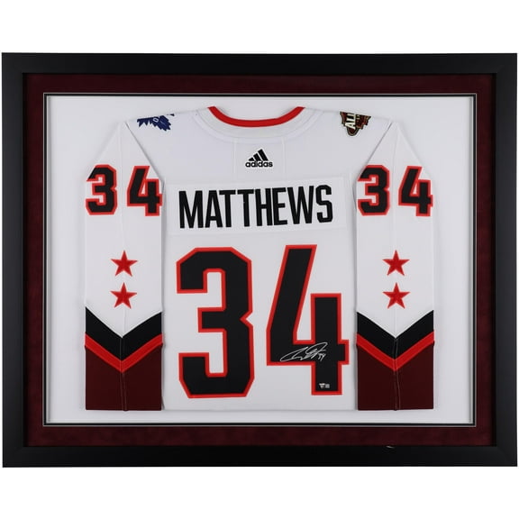 Auston Matthews Toronto Maple Leafs Deluxe Framed Autographed 2022 NHL All-Star Game White Adidas Authentic Jersey - Fanatics Authentic Certified
