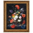 thumbnail image 4 of Design Toscano Still Life with Flowers and a Watch, 1679 by Abraham Mignon Framed Painting Print on Canvas, 4 of 9