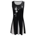 thumbnail image 5 of Vestidos de verano para mujer Estampado de playa Sin mangas Cuello redondo Casual Vestido sin mangas suelto Pompotops  ghjkhdj5835, 5 of 5