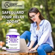 Sambucus Black Elderberry with Zinc and Vitamin C for Adults, Immune Support with Echinacea, Turmeric, Garlic, Vitamin E, B6, Probiotics and L-Glutamine