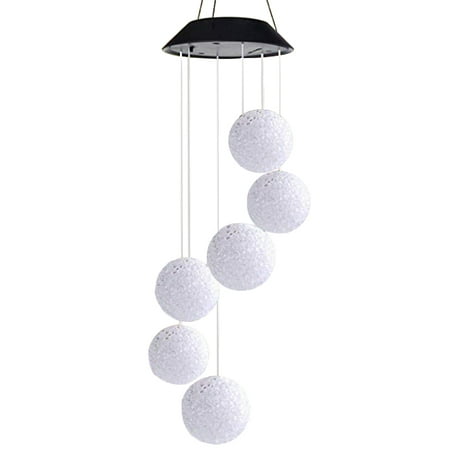 Solar Energy Powered Wind Chime Lamp Color-changing Particle Ball Waterproof Outdoor Garden Street Solar Panel Ball (Best Solar Panels For The Money)