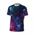thumbnail image 5 of T Shirt For Men Purple Blue Galaxy Nebula Running T-Shirt Stardust Graphic Novelty Male Tee Shirt Su, 5 of 7