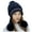 Navy Blue, variant on Winter Hats for Women Casual Pompom Beanie Hat Solid Color Fleece Lined Warm Hats Thick Snow Knit Cap Womens Knitted Snow Caps (Navy Blue,One Size)