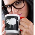 thumbnail image 2 of 3drose, Cute Cartoon Sheep, 15oz Two-tone Red Mug, 2 of 6