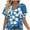 Womens Casual Tops-A64 Blue, variant on Mifsaly Womens Short Sleeve Tops Cotton Tshirts V Neck Tropical Palm Print Shirts Dressy Casual Work Beach Vacation Summer Outfits 2026 XXL