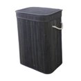 thumbnail image 3 of Cesta para la ropa sucia con asas, cesta decorativa para el hogar, con tapa, para dormitorio, baño, guardería. Gris oscuro, 3 of 9