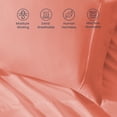 thumbnail image 5 of Sleep Zone Nanotex Super Soft Cooling King Bed Sheets Set 4 Piece - Easy Care Fitted Flat Sheet & Pillowcase Sets - Wrinkle Free, Fade Resistant, Deep Pocket 16" (Coral, King), 5 of 6