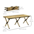 thumbnail image 3 of Outsunny Table de Camping Pliante, Table de Pique-Nique en Aluminium de 4 Pieds avec Dessus Enroulable, 3 of 10