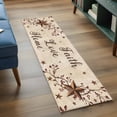 thumbnail image 3 of Runner Rug 2'x6', Brown Farmhouse Washable Non-Slip Hallway Runner Rugs, Retro Country Stars Rustic Branches Berry Bedside Rugs Floor Mats Carpet Runners for Kitchen Bathroom Laundry Room, 3 of 8