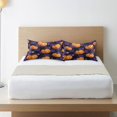 thumbnail image 6 of Satin Pillowcase Envelope Closure Pillow Cover Wrinkle-Resistant & Vibrant Print Purple Plaid and Pumpkins, 6 of 7