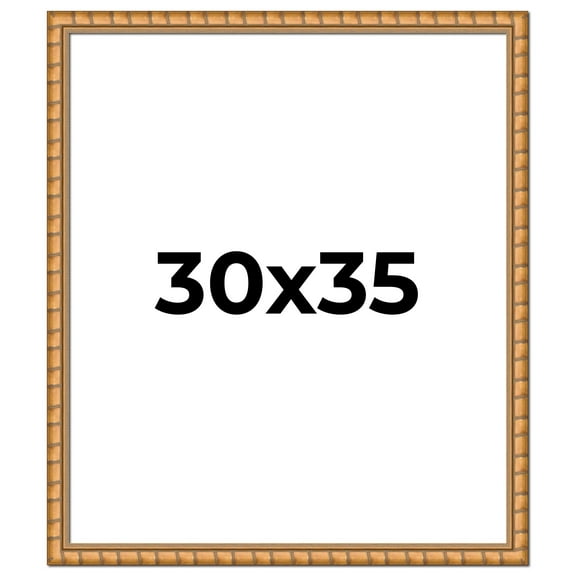 30x35 Frame Gold Real Wood Picture Frame Width 1.5 inches | Interior Frame Depth 0.5 inches |