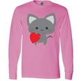 thumbnail image 3 of Inktastic Heart Cat Long Sleeve T-Shirt, 3 of 5