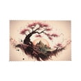 thumbnail image 7 of DouZhe Polyester Placemats Set of 4, Abstract Pink Cherry Blossom Pattern Heat Resistant Place Mats for Dining Table, 12" x 18", 7 of 7