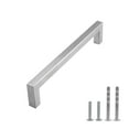 thumbnail image 2 of Modket M1603 Modern Euro Square Cabinet Handle 304 Stainless Steel — 5-3/8" Overall Length, 5" (128mm) Hole Centers, Brushed Nickel— 20-Packs, 2 of 7