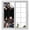 Black, variant on Spring Floral Window Privacy Film, Elegant Flowers Farmhouse Botanical Static Cling UV Sun Blocking Heat Control Window Tint Day and Night, Non-Adhesive One Way Windows Privacy Cover 23.6''x59''