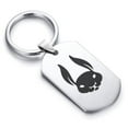 thumbnail image 1 of Stainless Steel Year of the Rabbit Zodiac Dog Tag Keychain Circle Ring, 1 of 2