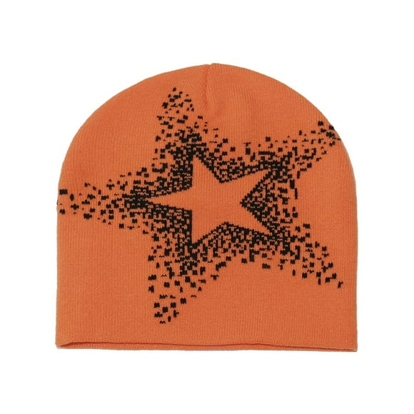 Bonnet en Tricot Étoile à 5 Branches Unisexe - Chapeau d'Hiver Mode Urbaine Tendance, Bonnet Crânien Doux et Extensible pour Hommes et Femmes, Confortable pour Temps Froid