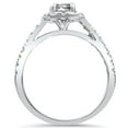 thumbnail image 3 of Silvago Jewel 14K White Gold Plated Rings - 1 Ct VVS1/D Round Cut Lab Created Simulated Diamond Rings - Jewellery Diamond Rings Wedding Sets On Clearance - 23rd Anniversary Gifts Not Too Expensive, 3 of 3