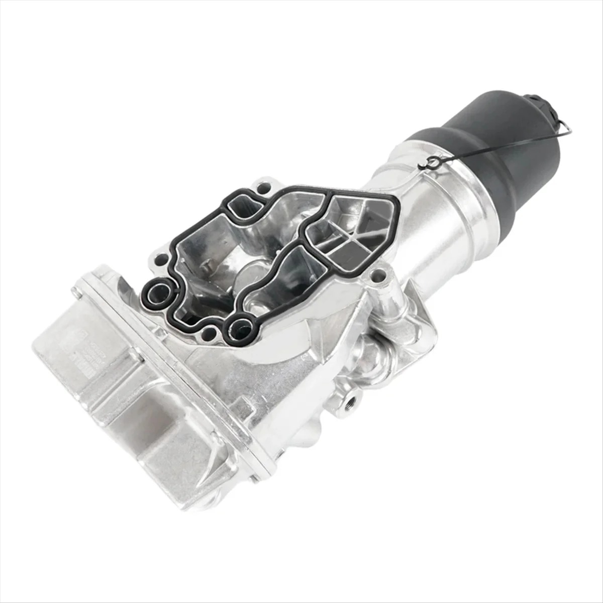 Aluminum Engine Oil Cooler Filter Housing Compatible with Audi A3 2006-08 A4 2005-09, Fit for Volkswagen Golf 2012-13 GTI Jetta Passat 2006-08, Replace 06F115397E