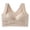 Q167 Beige, variant on Women's Posture Corrector Bra Front Cross Adjustable Straps Wireless Jacquard Support Bra Full Coverage Back Support Shaping Bralette Black