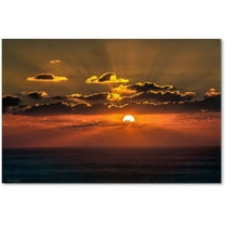 Trademark Fine Art "Mediterranean Sunset" Canvas Art by David Ayash