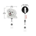 thumbnail image 3 of WIRESTER Design Acrylic Key Card Holder Belt Clip Reel Id Badge Retractable - Maltese Dog, 3 of 5