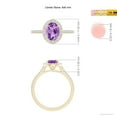 thumbnail image 4 of ANGARA Natural Oval 1.15 ct Amethyst Halo Ring with Diamond Accents in 14K Yellow Gold for Women (Size-8x6mm) | February Birthstone, Anniversary, Jewelry Gift for Women | Natural Amethyst Ring, 4 of 8
