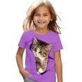 thumbnail image 4 of BOOMNY Toddler Girls Tshirts Short Sleeve T Shirts for Girls Cartoon Cat Graphic Breathable Loose Fit Cozy Childrens Spring Dailywear, 4 of 4