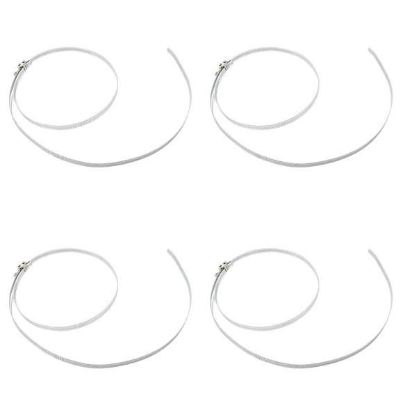 4Pcs 201 Stainless Steel Hose Clamp Pipe Worm Gear Dryer Vent Dust Collection Automotive RV AC Accessories 12in