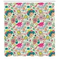 thumbnail image 3 of Ambesonne Floral Shower Curtain, Colorful Botanical Patterns, 69"Wx75"L, Multicolor, 3 of 3